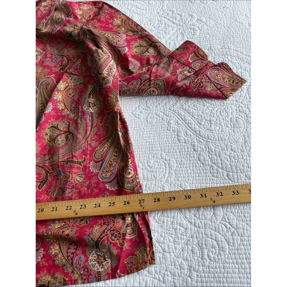 Chaps Floral Button Down Blouse Women’s Size XL 100% Cotton